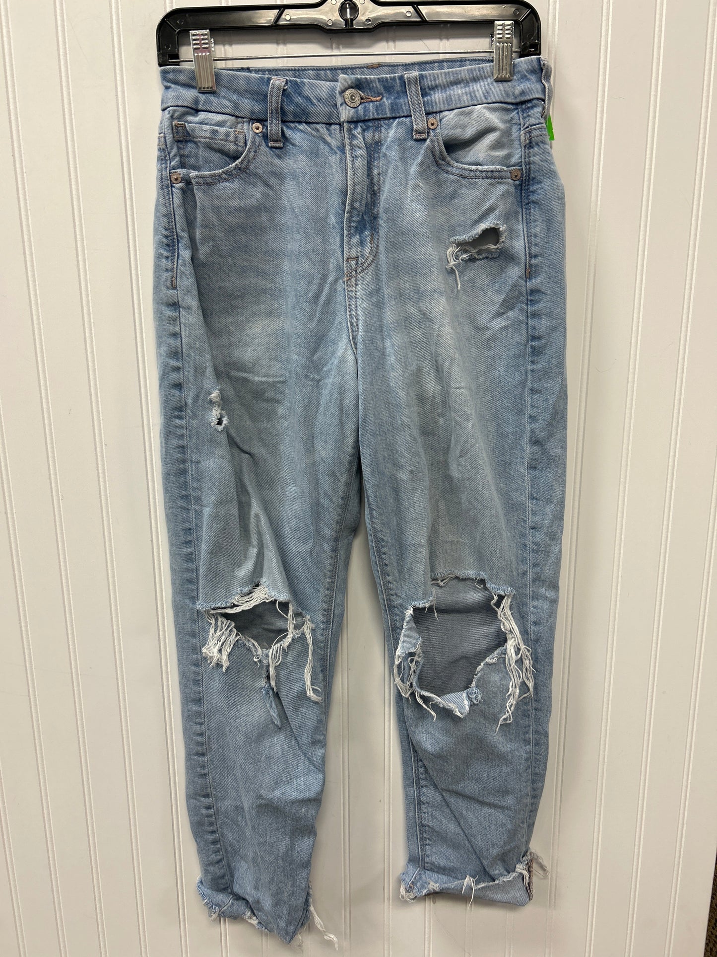 Jeans Straight By American Eagle In Blue Denim, Size:4