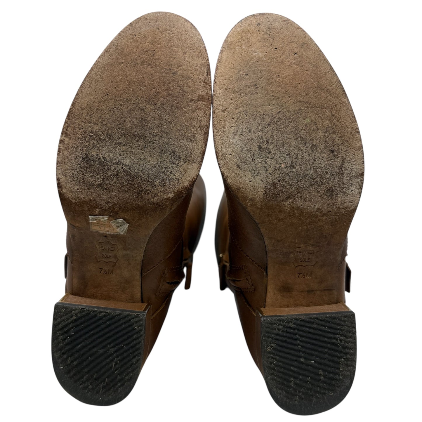 Sofia Leather Riding Boots Designer By Tory Burch In Tan, Size: 7.5