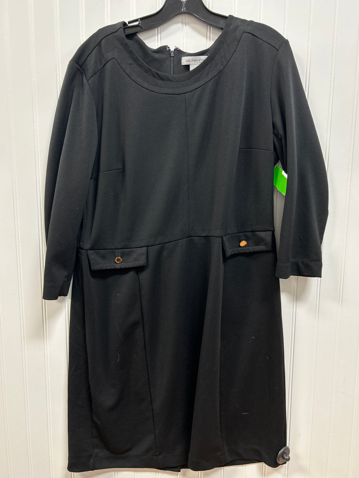 Dress Casual Midi By Liz Claiborne In Black, Size:Xl