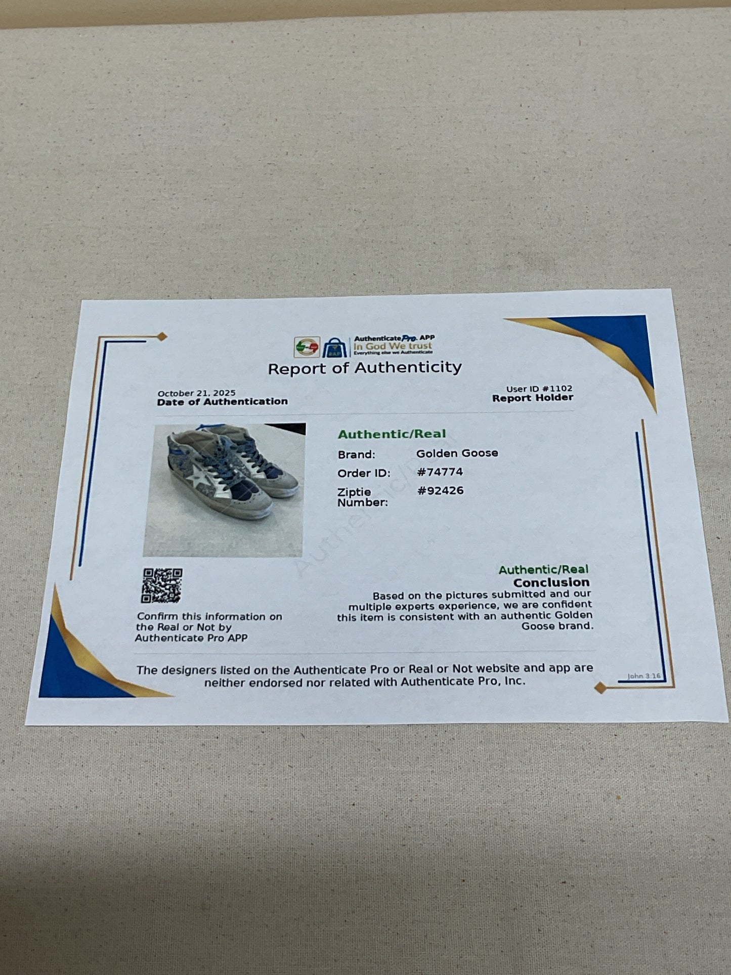 Shoes Luxury Designer By Golden Goose In Blue & Silver, Size:8.5