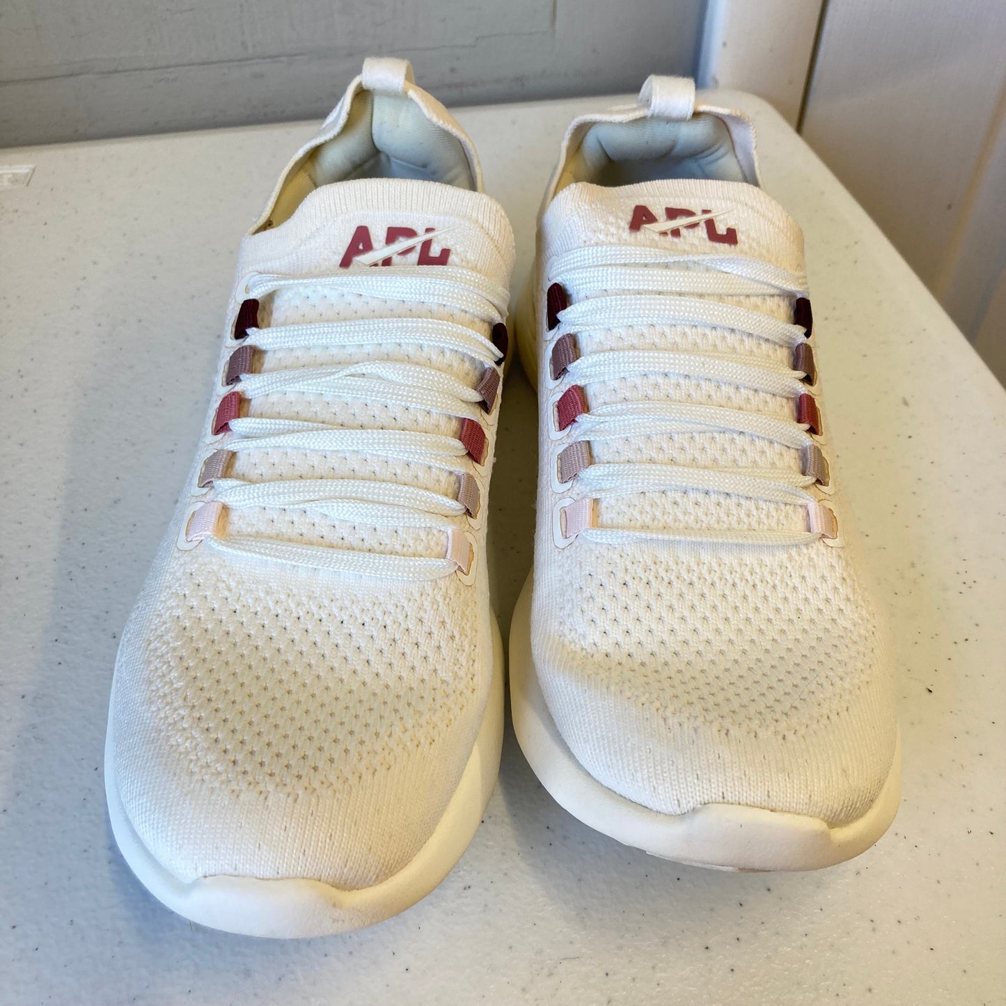 Shoes Designer By Apl In White, Size:7