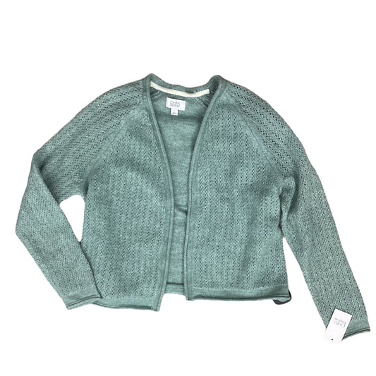 Sweater Cardigan By Croft And Barrow In Aqua, Size:L