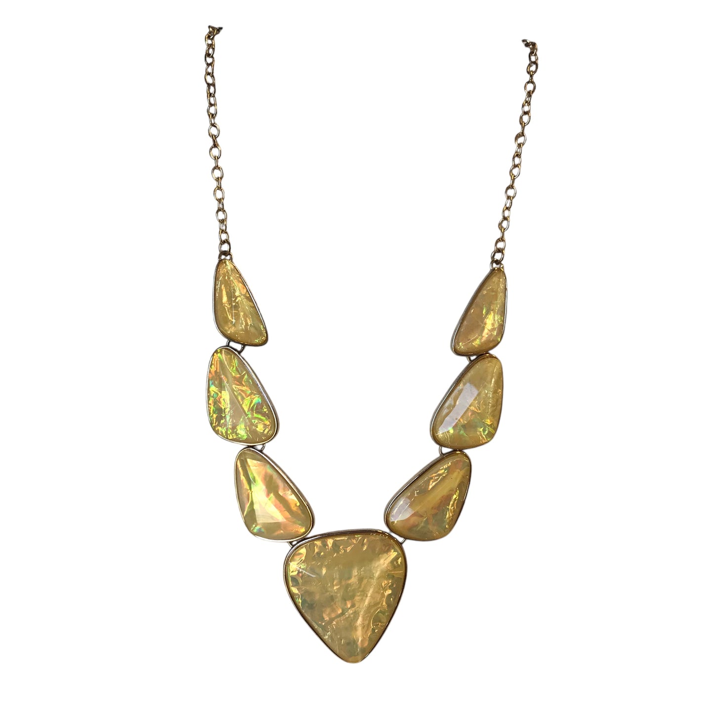 Necklace Statement In Yellow