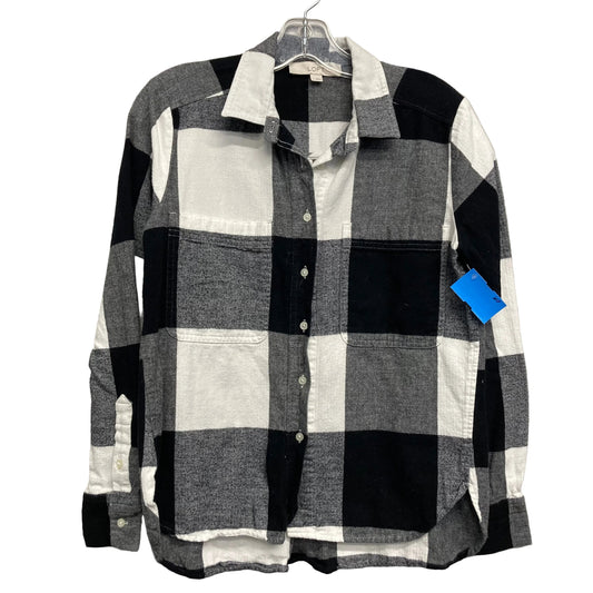 Top Ls By Loft In Checkered Pattern, Size:S