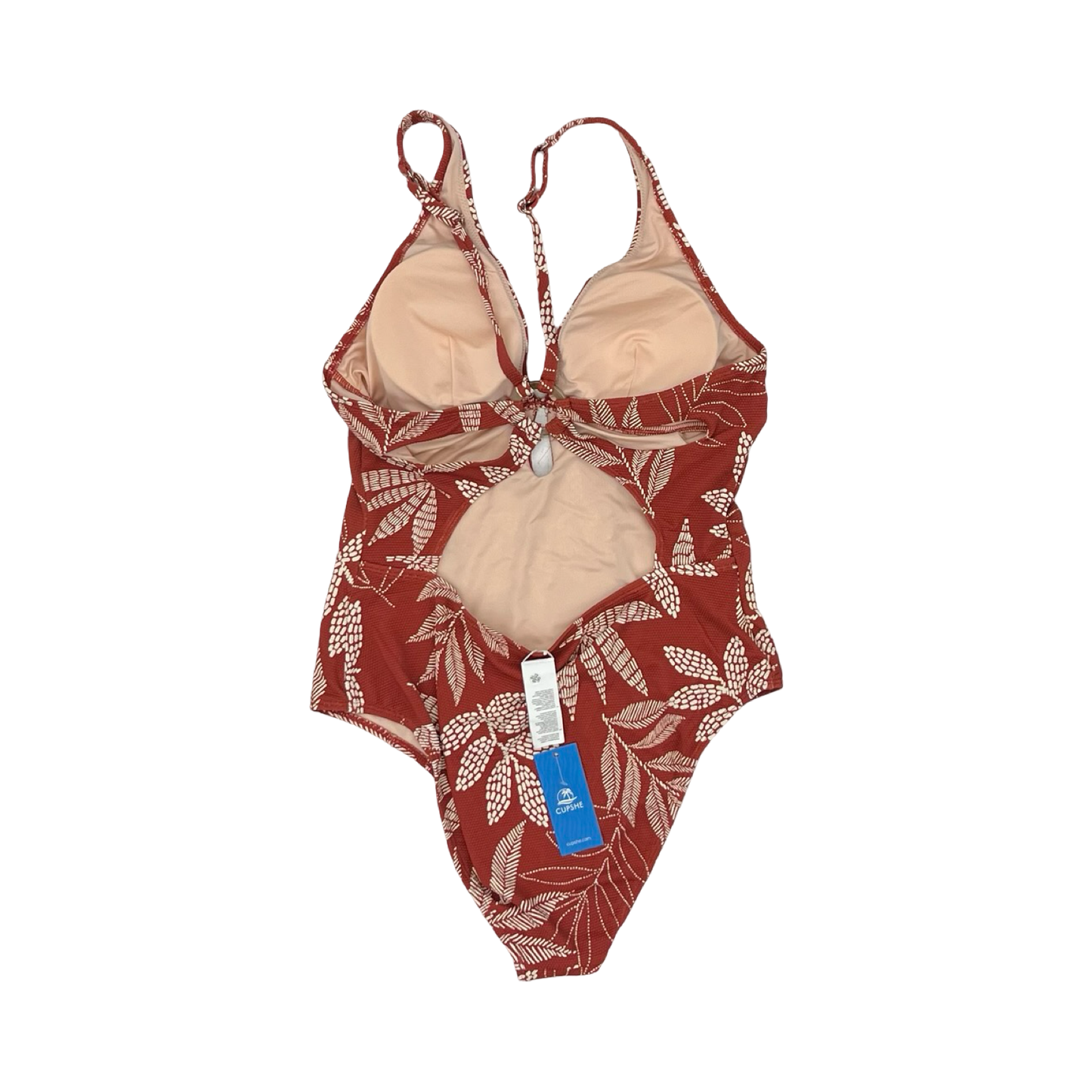 Swimsuit By Cupshe In Cream & Orange, Size:L