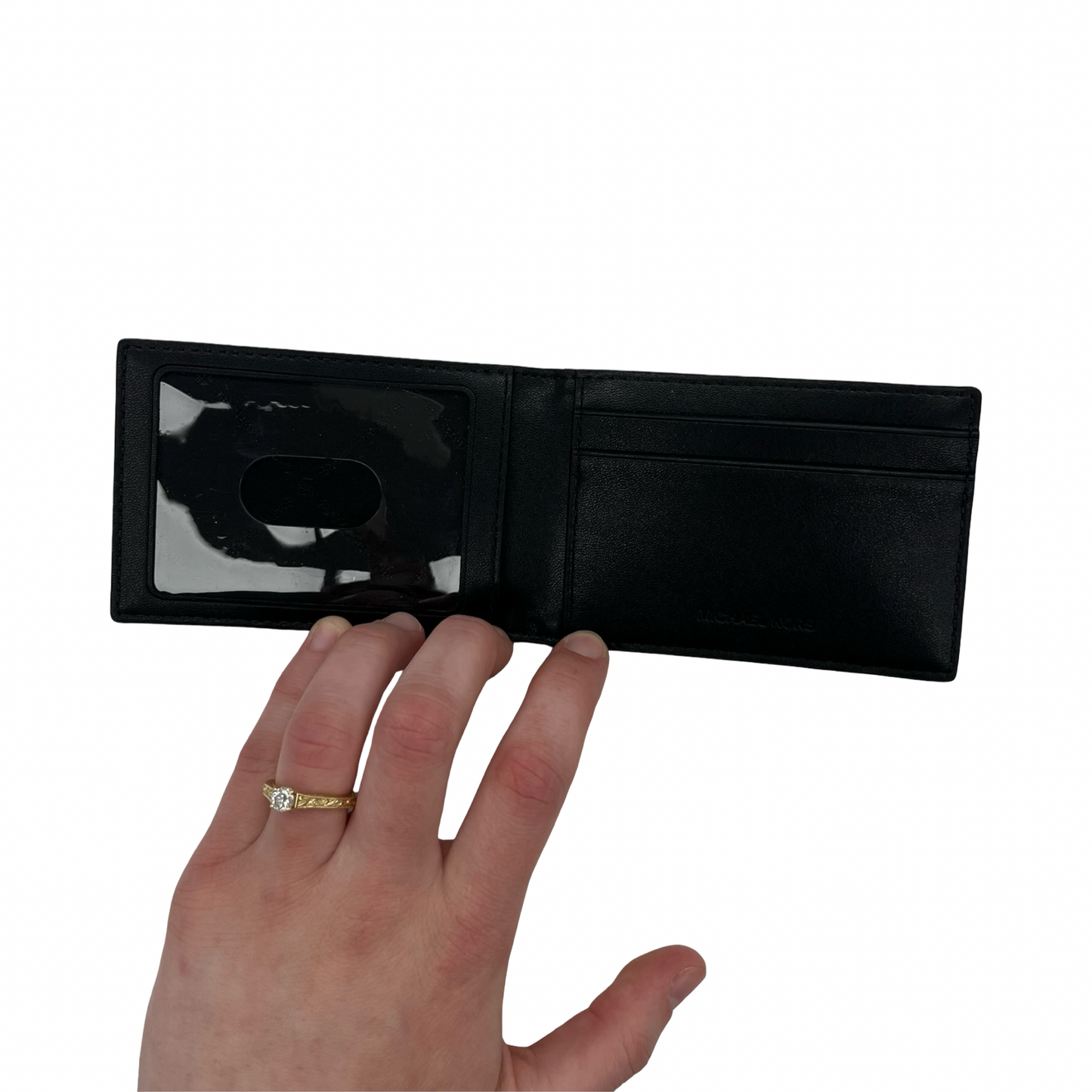 Wallet Designer By Michael Kors In Black & Grey, Size:Small