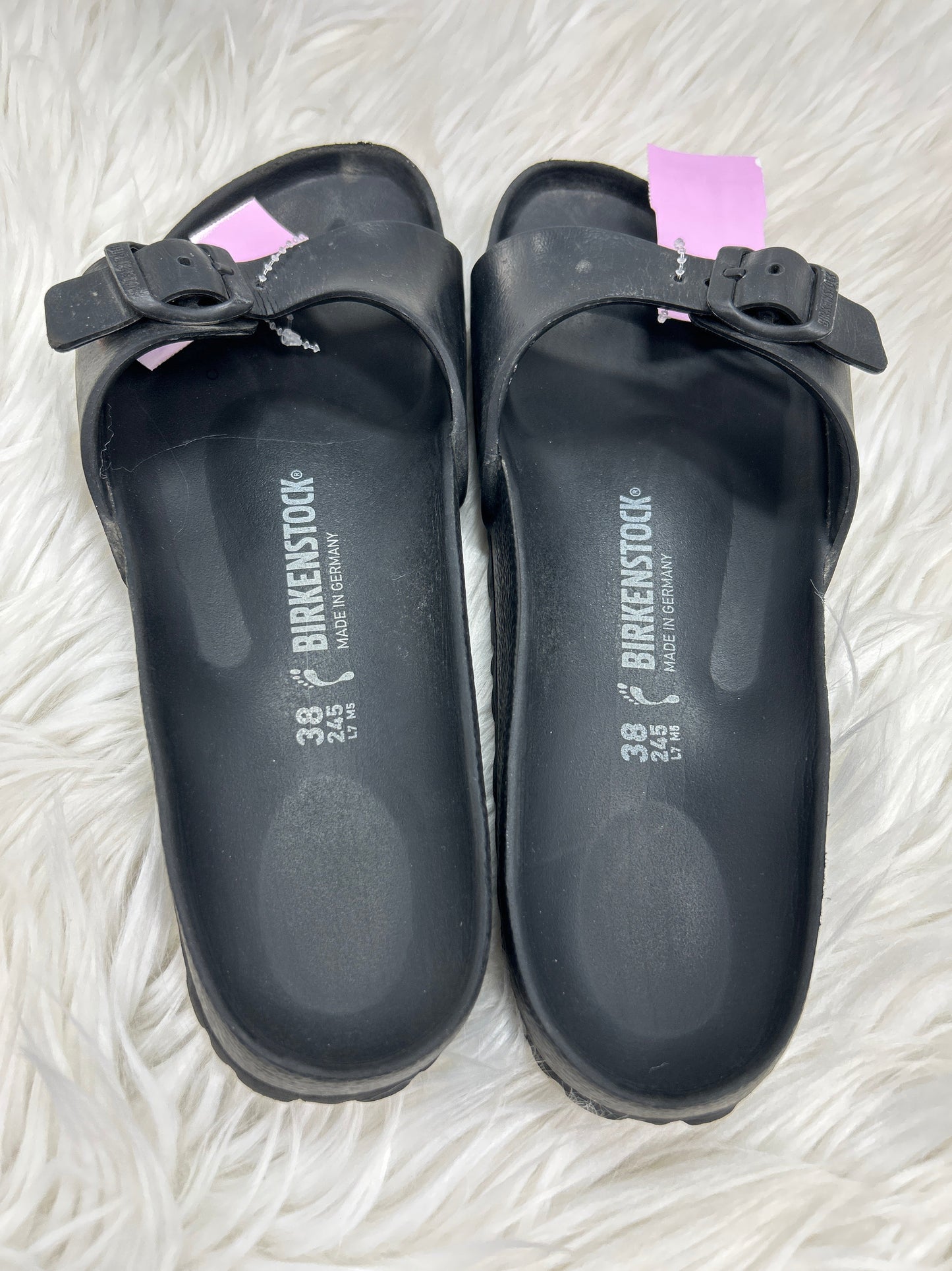 Sandals Flats By Birkenstock In Black, Size:7
