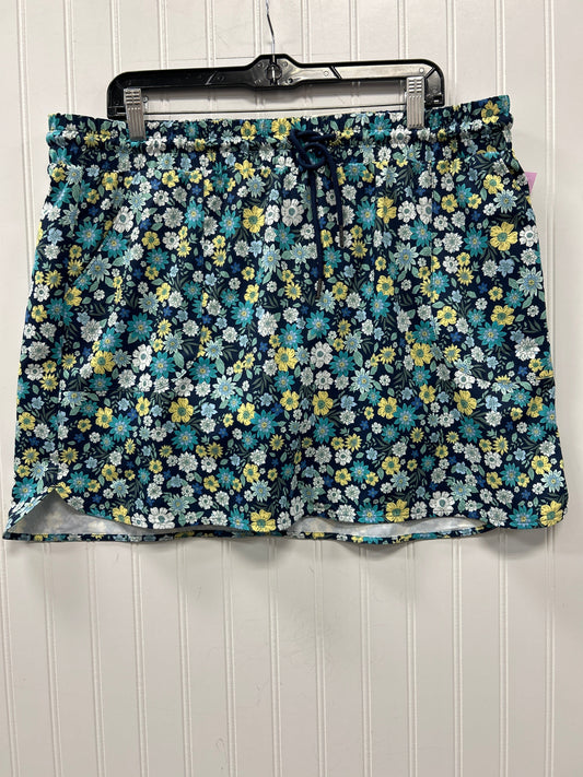 Athletic Skort By St Johns Bay In Floral Print, Size:Xlp