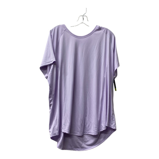 Athletic Top Ss By Tek Gear In Purple, Size:2X