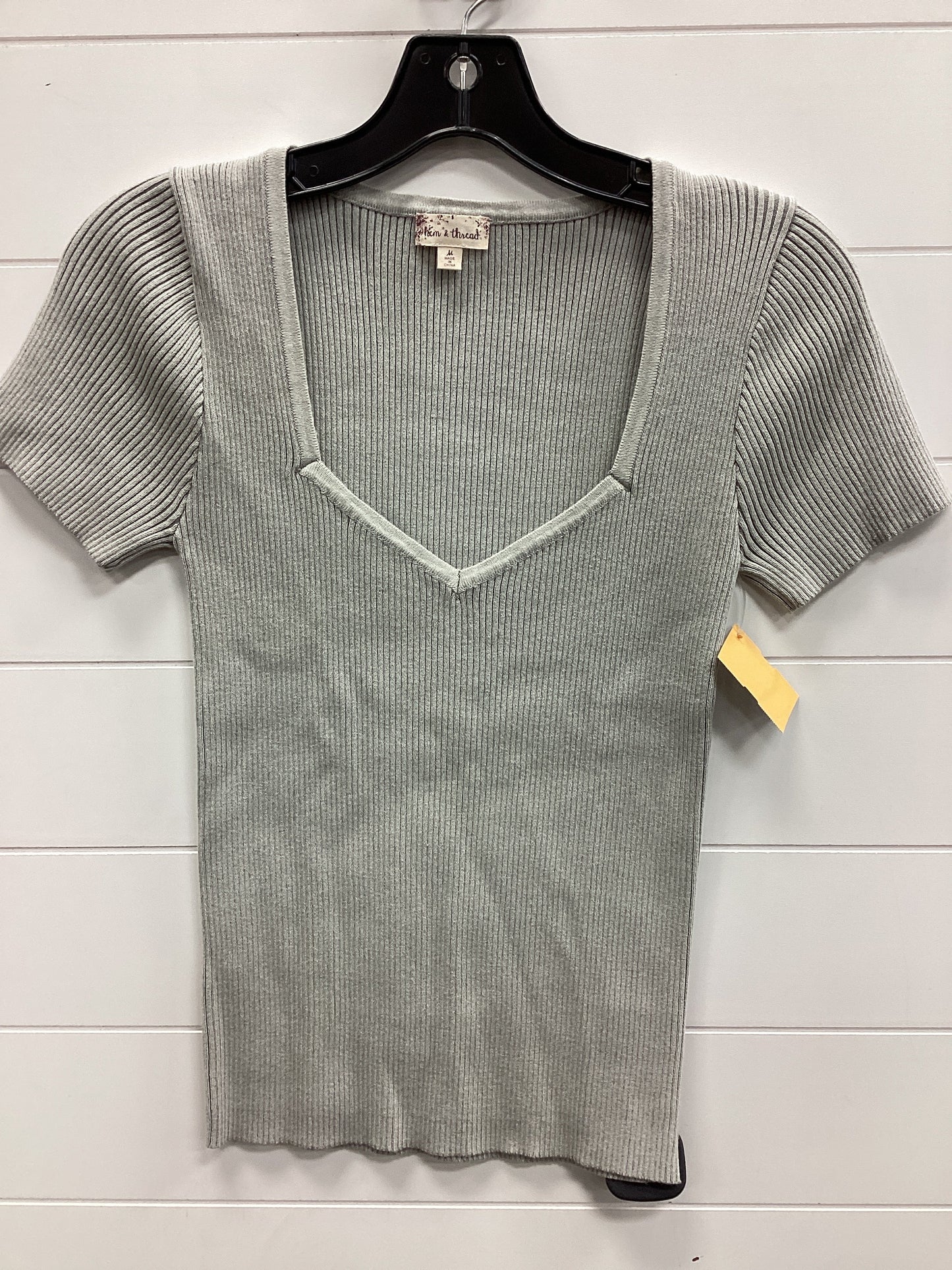 Top Ss By Hem & Thread In Grey, Size:M
