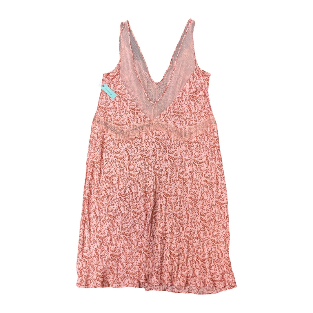 Dress Casual Midi By Anthropologie In Pink & Red, Size:2X