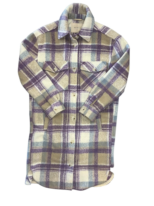 Jacket Shirt By Blanknyc In Purple & Tan, Size:S