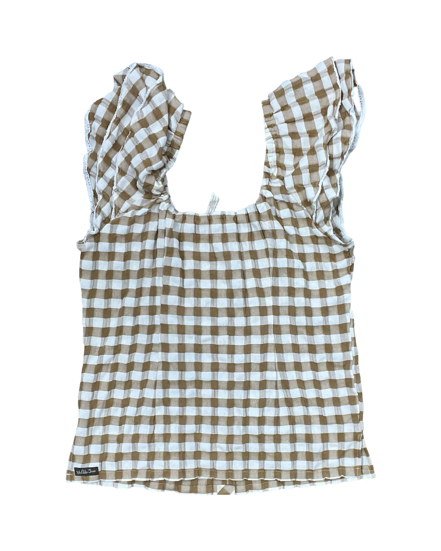 Blouse Ss By Matilda Jane In Brown & White, Size:M