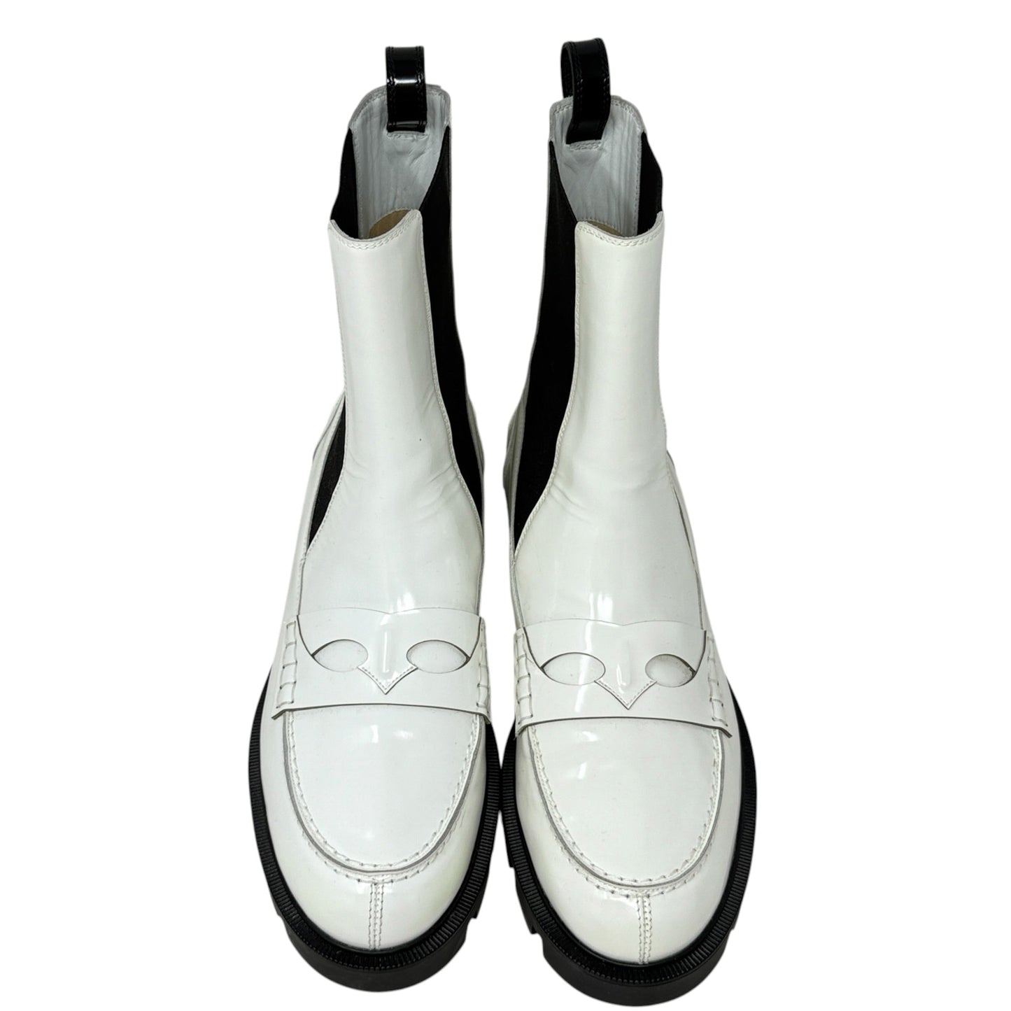Montezu Lug  Boots Luxury Designer By Christian Louboutin In White, Size: 9.5 (39.5)