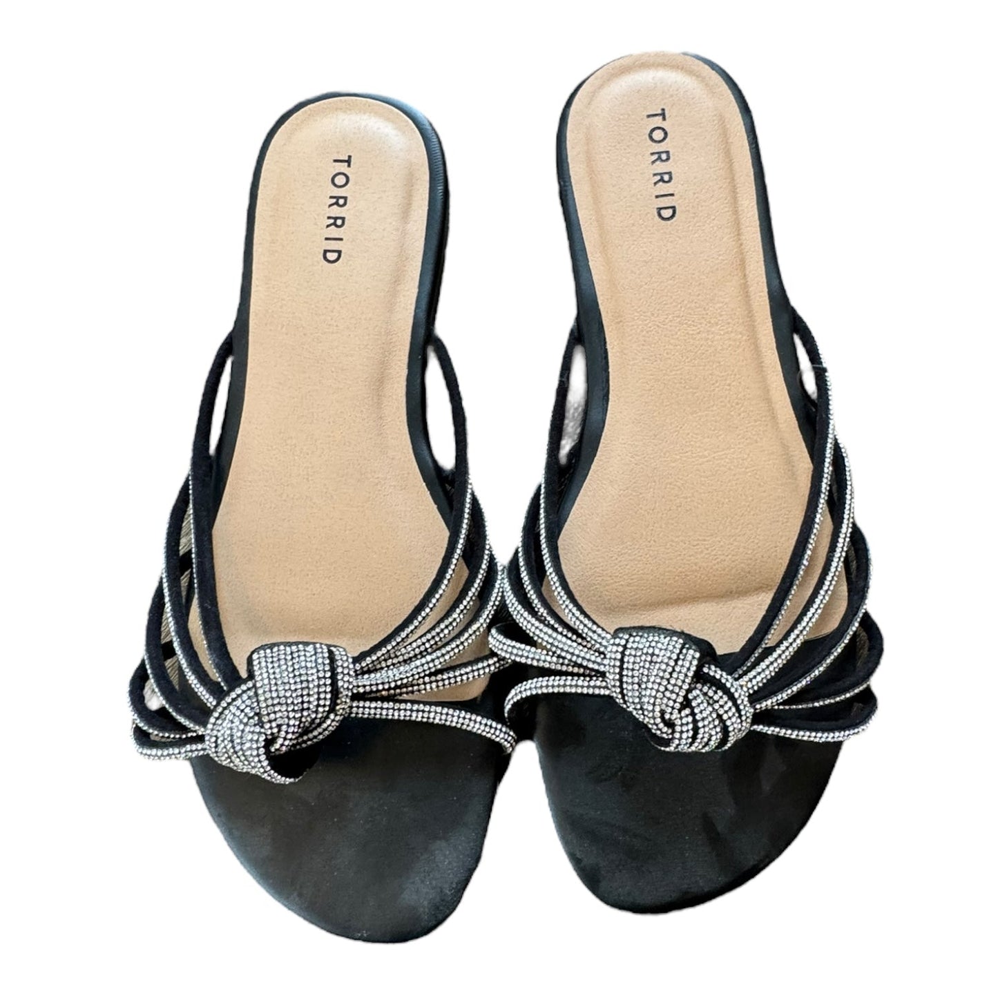 Sandals Flats By Torrid In Black, Size:10.5