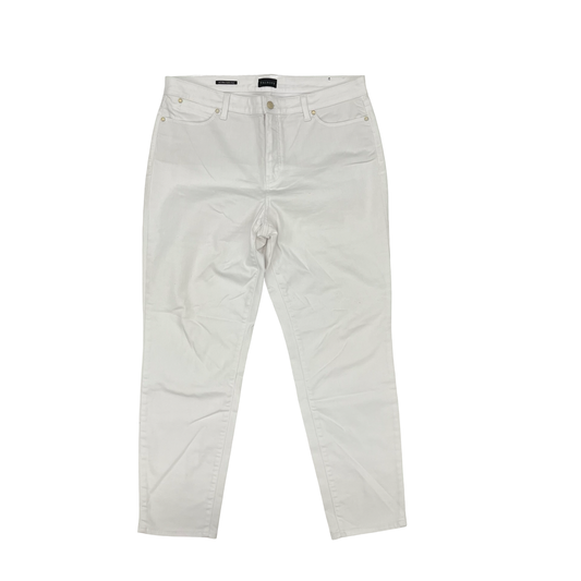 Jeans Skinny By Talbots In White, Size:14