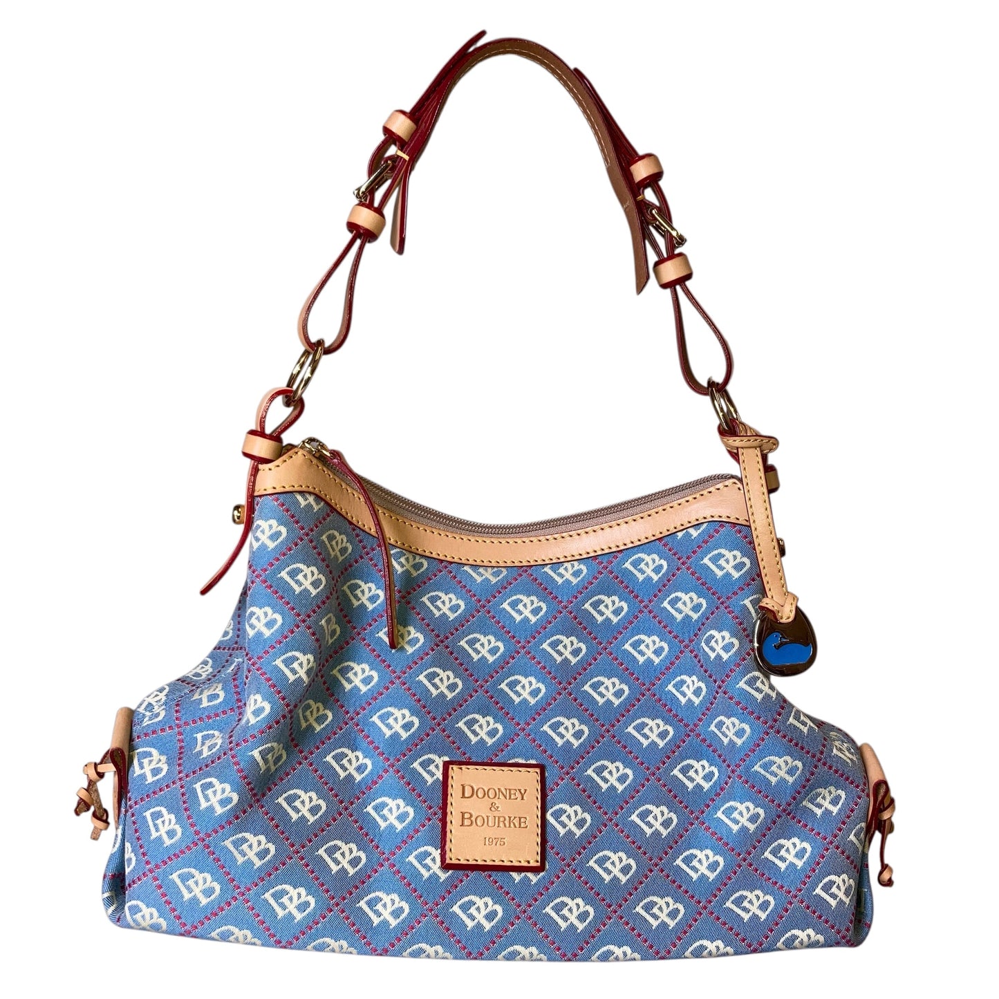 Handbag Designer By Dooney And Bourke In Blue, Size:Medium