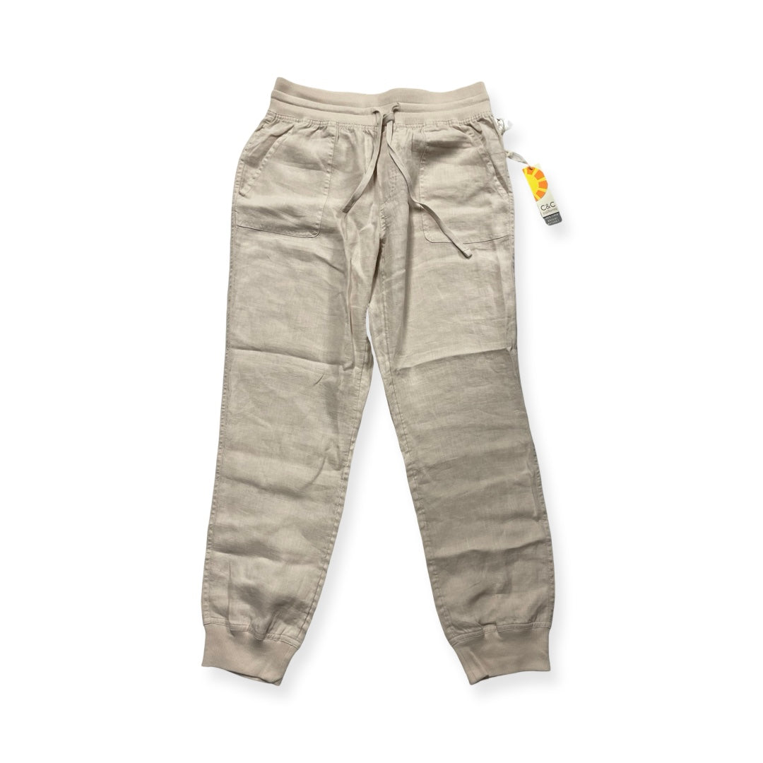 Pants Linen By C And C In Cream, Size:M