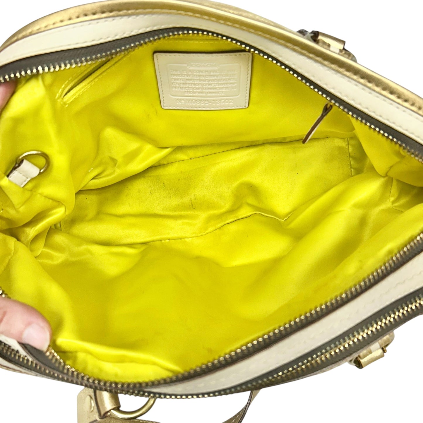 Handbag Designer By Coach, Size: Medium