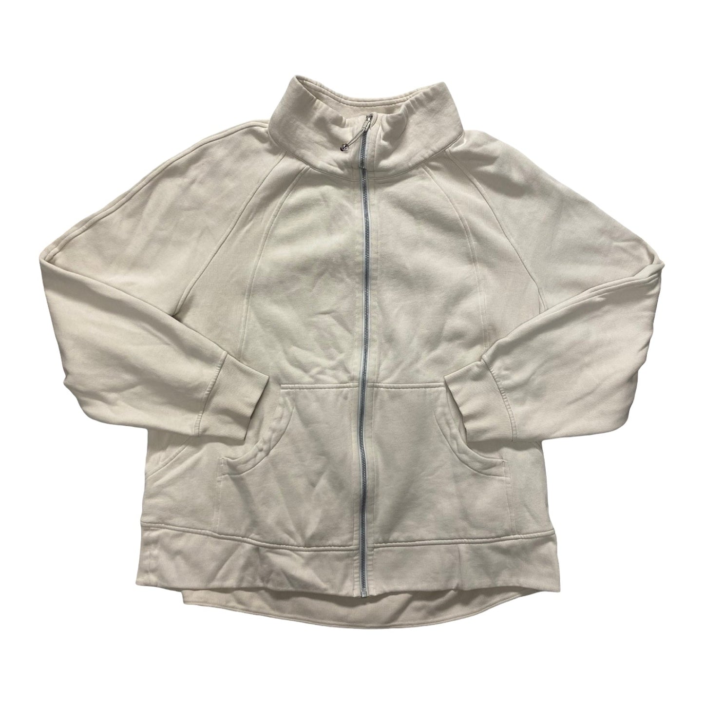 Athletic Jacket By Lululemon In Cream, Size:1X