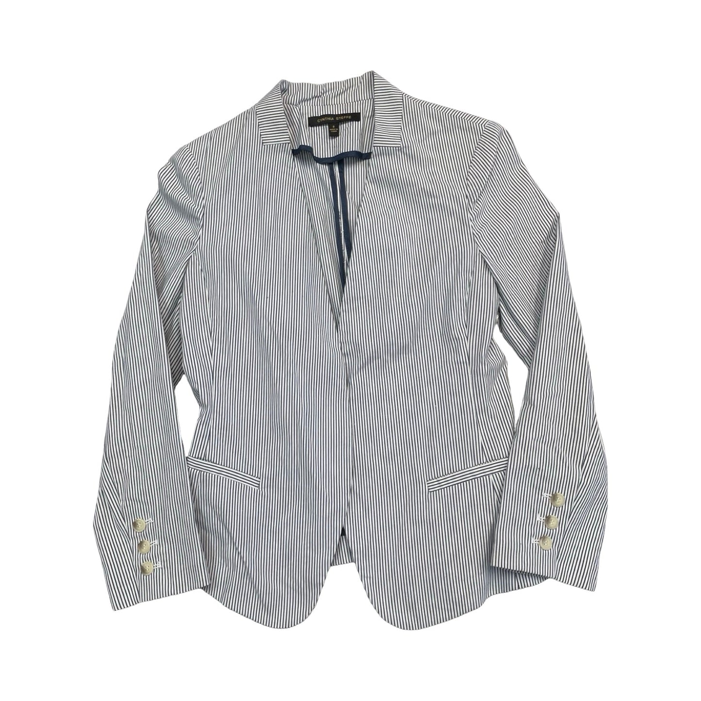 Blazer By Cynthia Steffe In Striped Pattern, Size:8