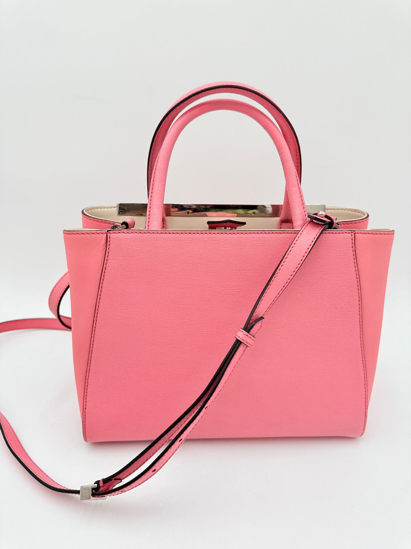 Handbag Luxury Designer By Fendi In Pink, Size:Medium