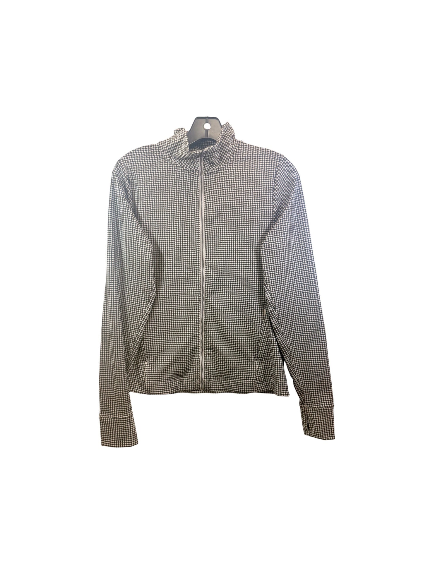 Athletic Jacket By Ypb In Black & Tan, Size: L