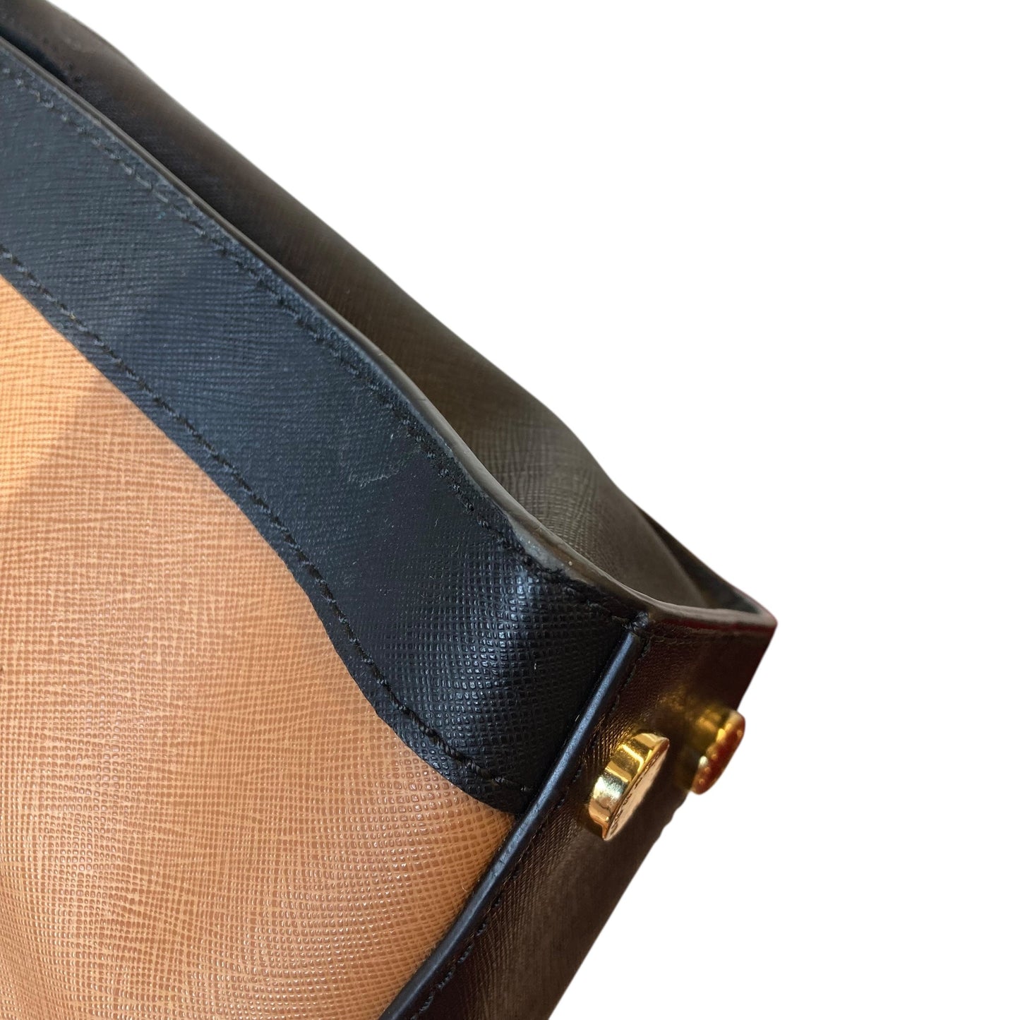 Handbag Designer By Michael Kors In Black & Brown, Size:Small