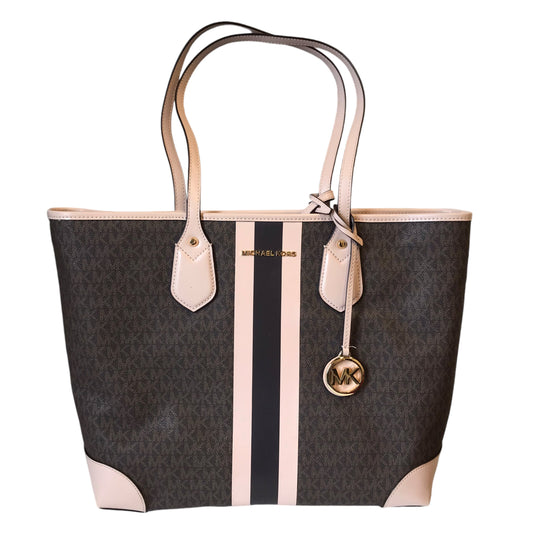 Tote Designer By Michael Kors In Brown & Pink, Size:Large