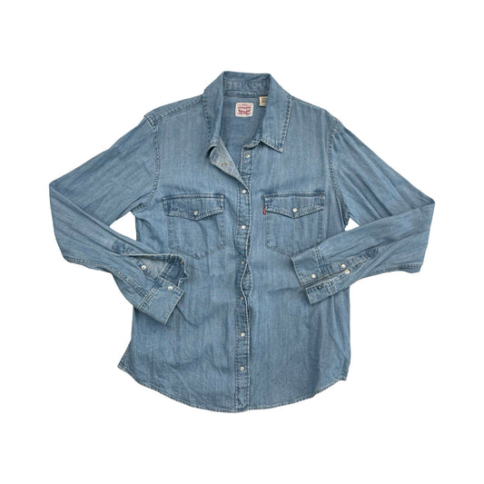 Top Ls By Levis In Blue Denim, Size:L