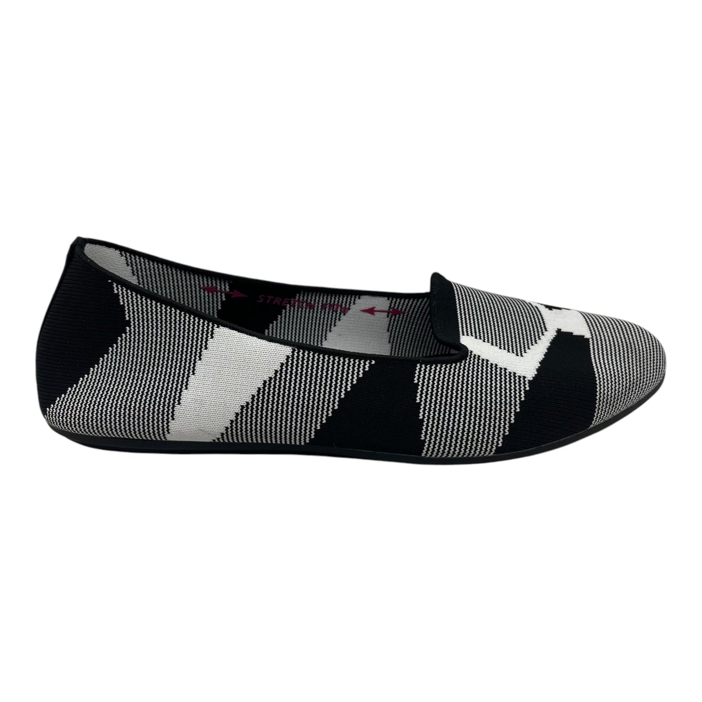 Shoes Flats By Skechers In Black & White, Size:9.5