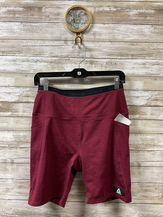Athletic Shorts By Reebok In Maroon, Size:M