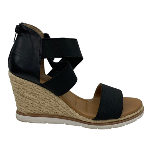 Sandals Heels Wedge By Kelly And Katie In Black, Size:7.5