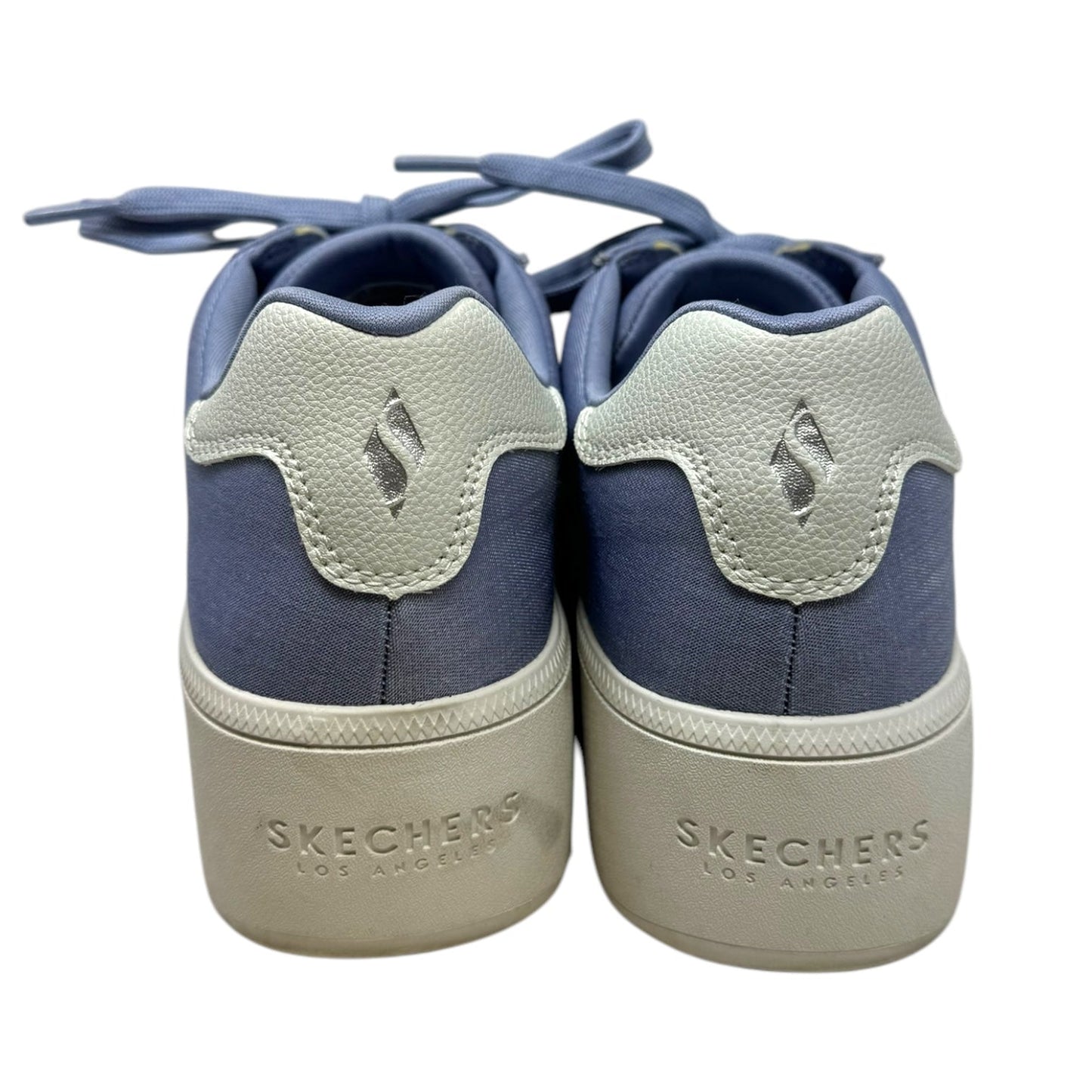 Plateau Chambray Shoes Sneakers Platform By Skechers In Blue, Size: 6.5