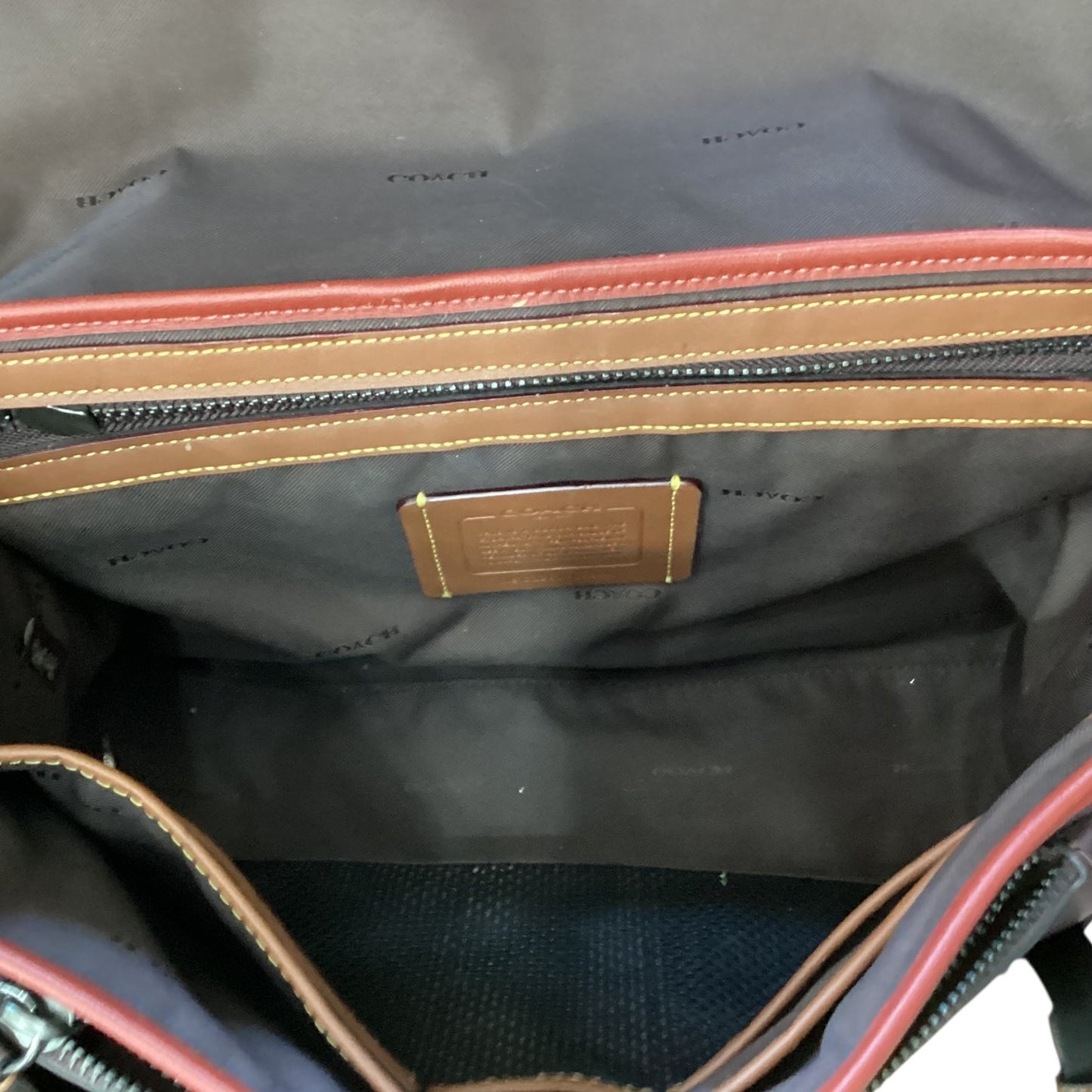 Crossbody Designer By Coach In Maroon, Size:Medium