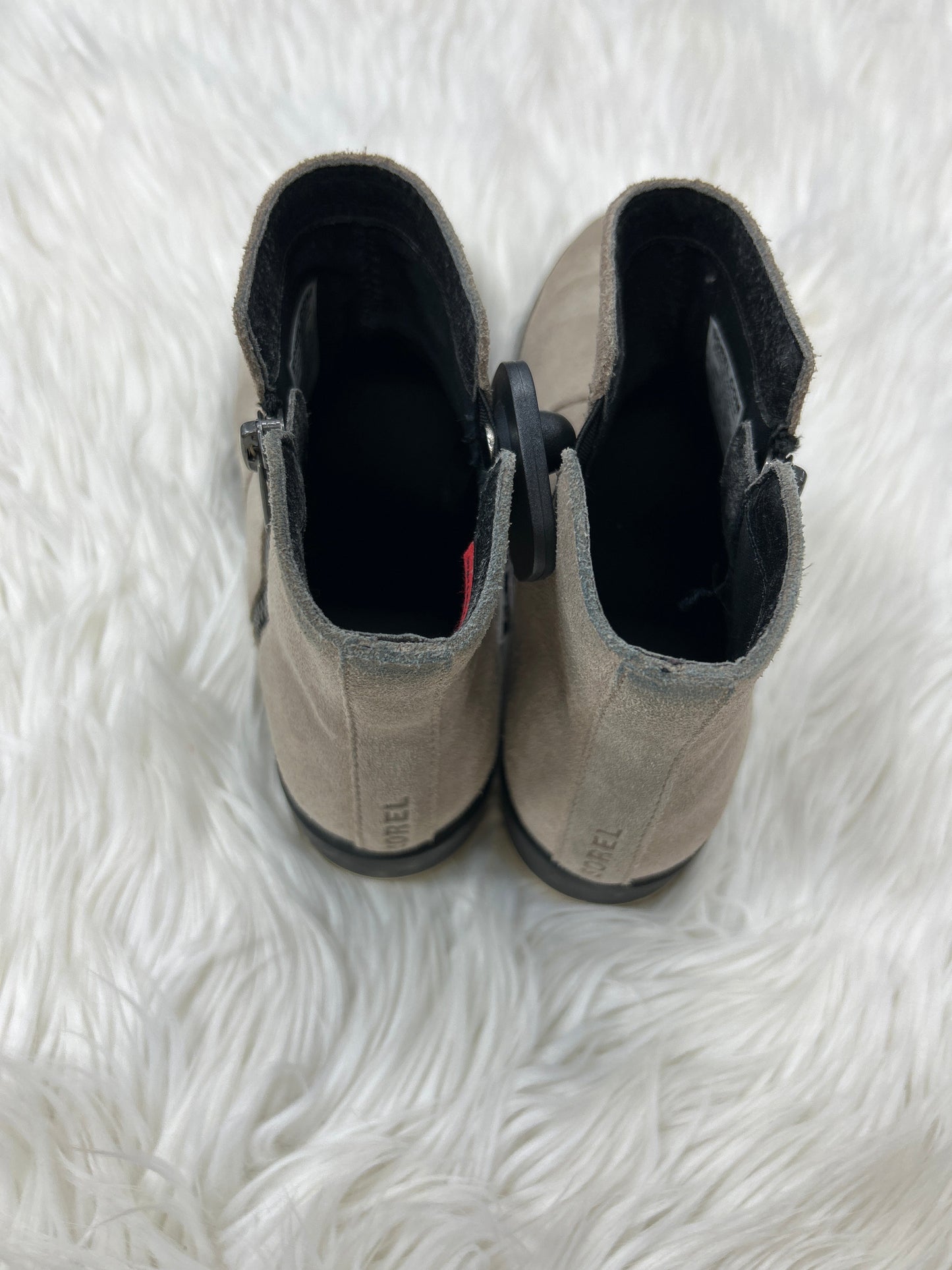 Boots Ankle Heels By Sorel In Grey, Size:7.5