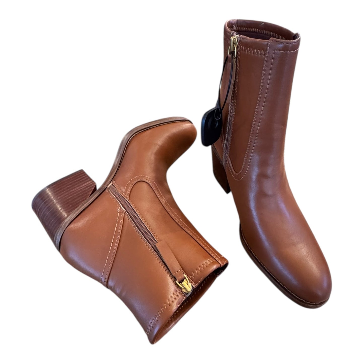 Boots Ankle Heels By Franco Sarto In Brown, Size:11