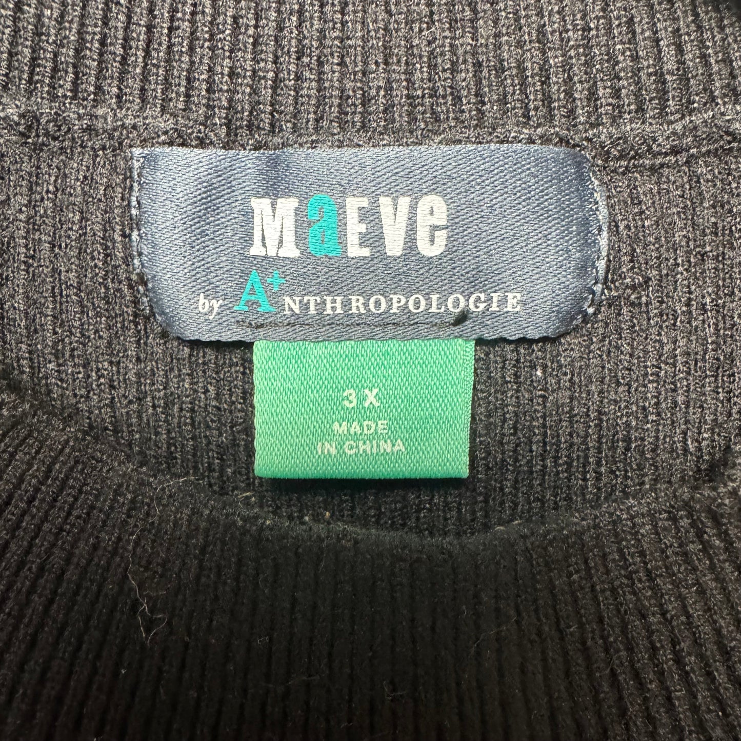 Sweater 2pc By Maeve In Black, Size: 3x