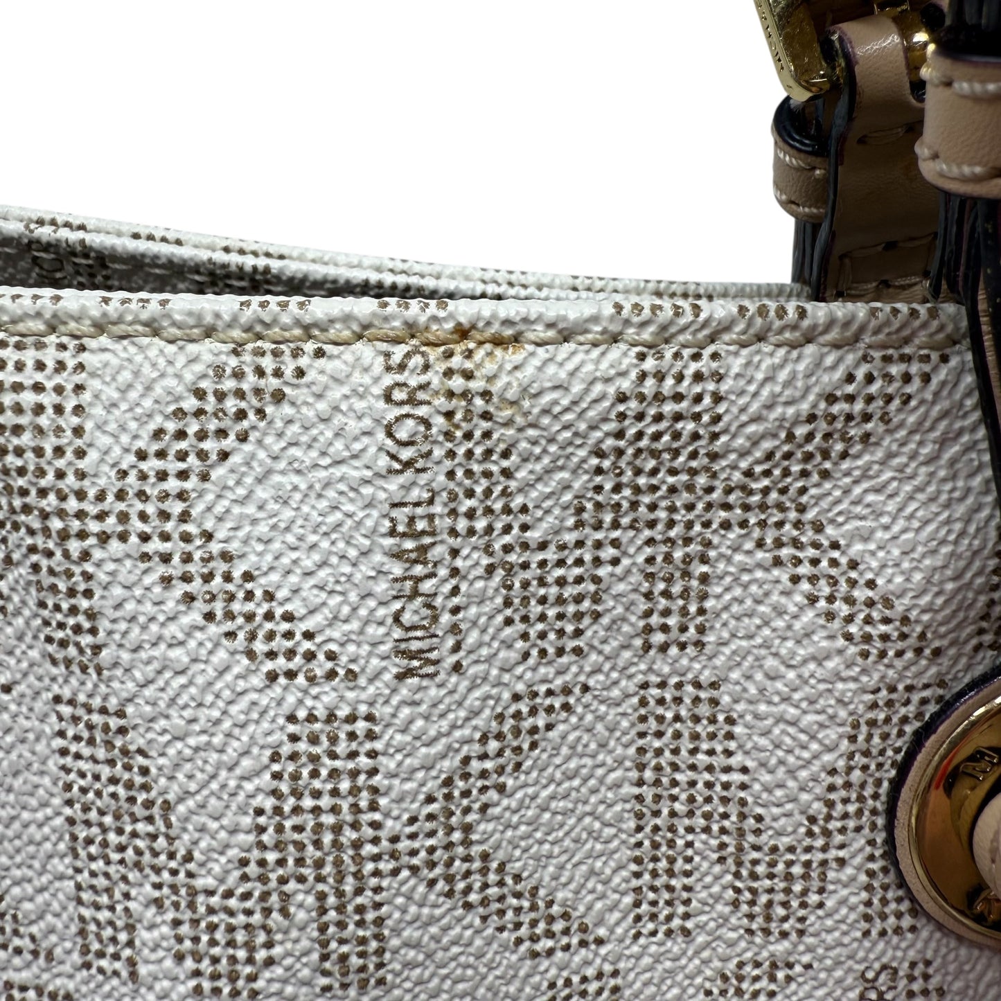 Signature Coated Canvas & Leather Jet Set East West Tote By Michael By Michael Kors, Size: Medium