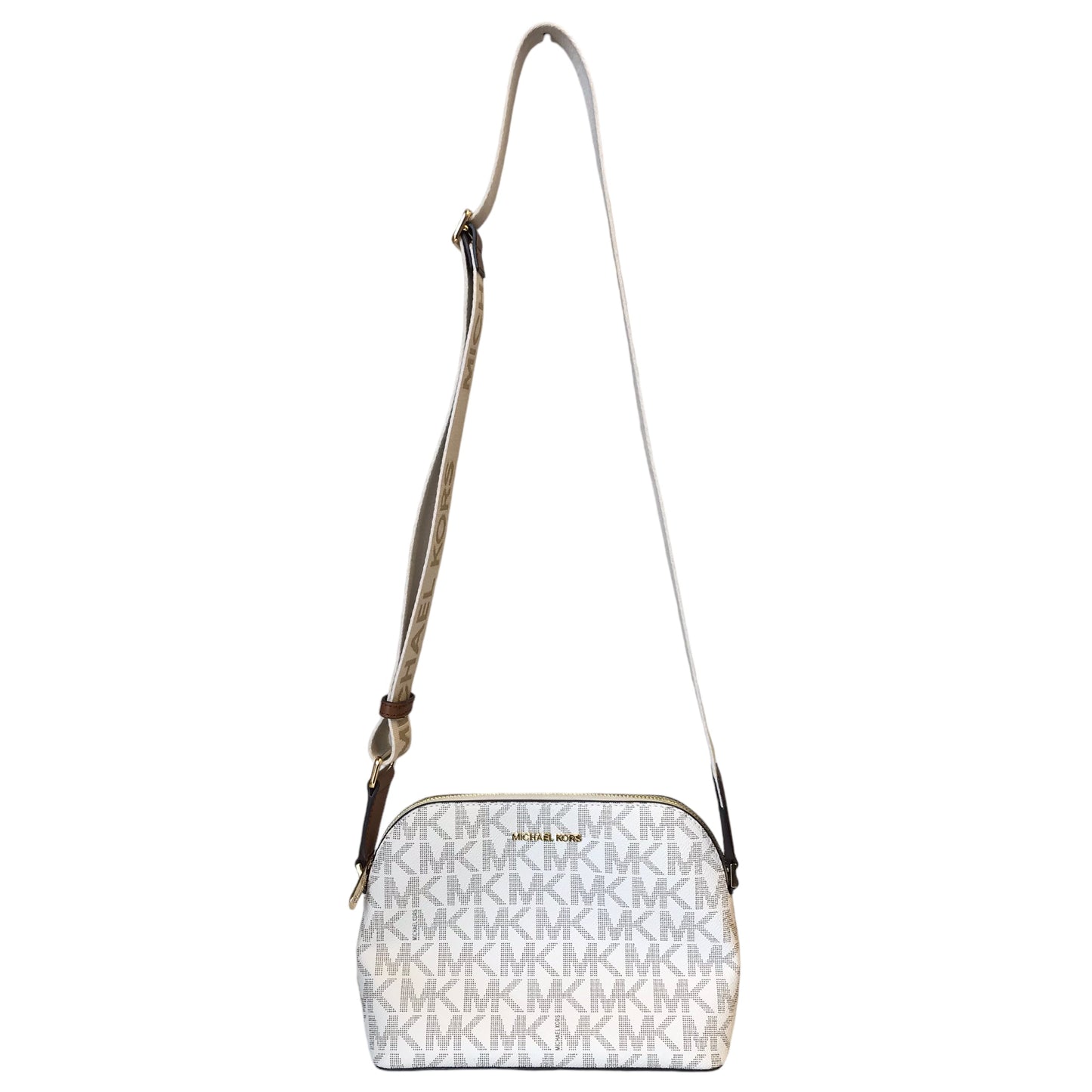 Crossbody Designer By Michael Kors In White, Size:Medium