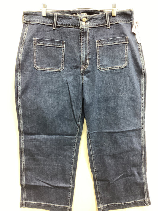 Jeans Wide Leg By Old Navy In Blue Denim, Size:18