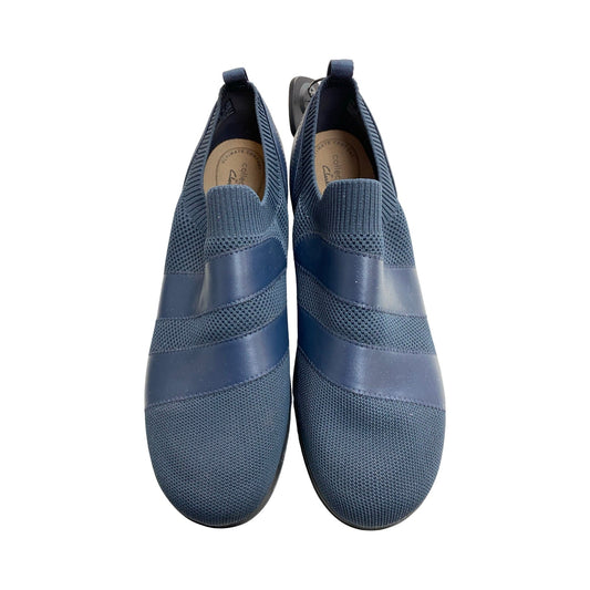 Shoes Flats By Clarks In Blue, Size:12