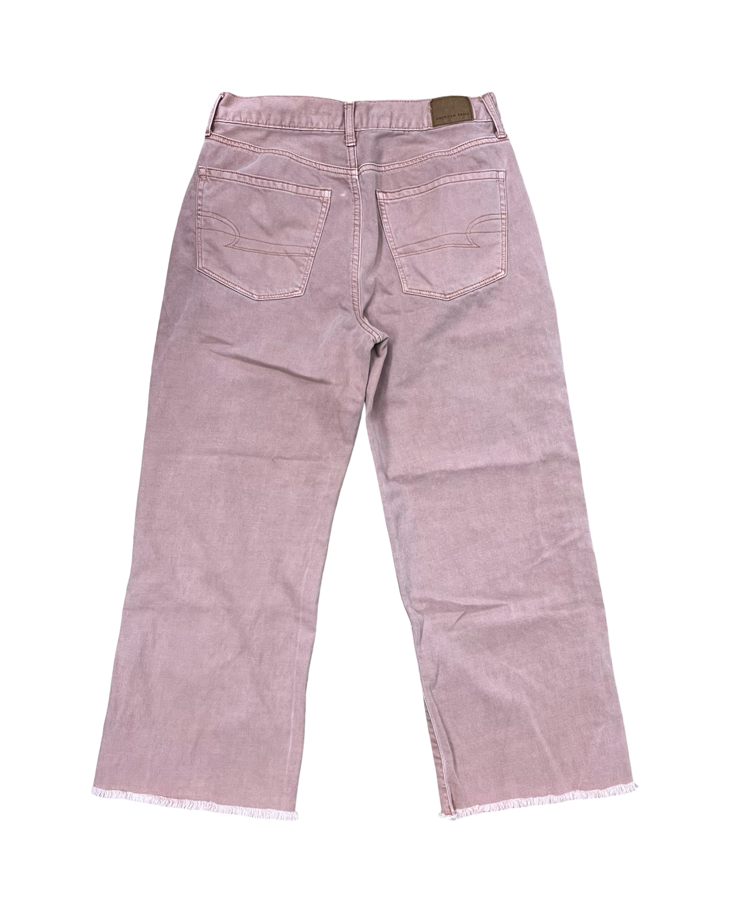 Jeans Wide Leg By American Eagle In Pink Denim, Size:6