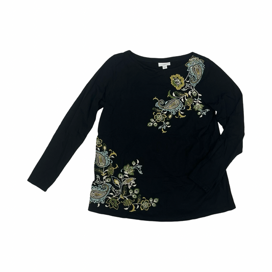 Top Ls By J. Jill In Black & Green, Size:Xs