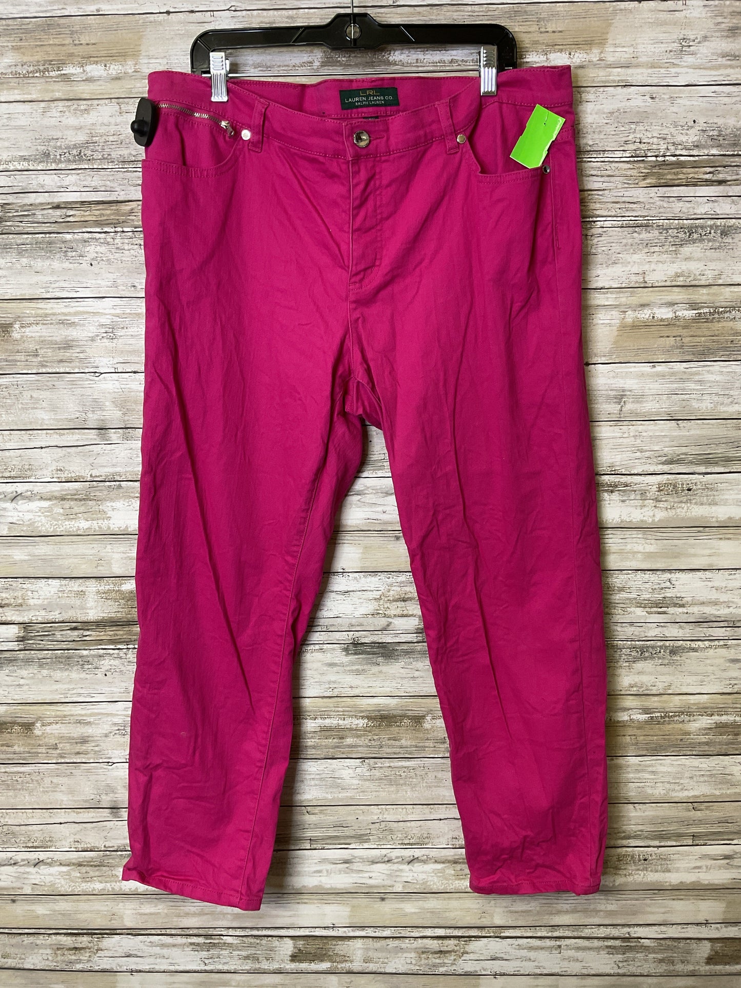 Jeans Straight By Lauren Jeans Co In Pink, Size:18