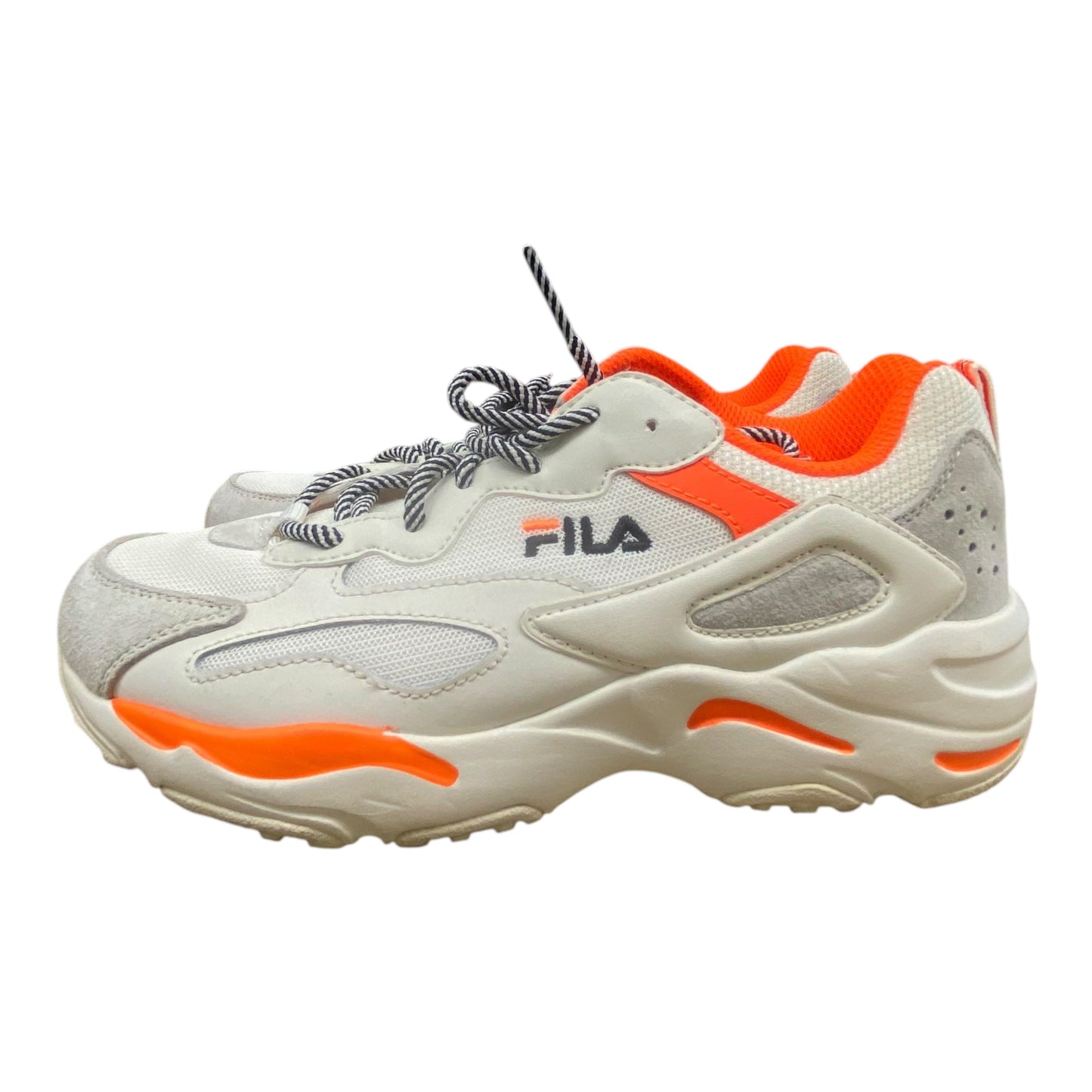 Shoes Sneakers By Fila In Orange & White, Size:6.5