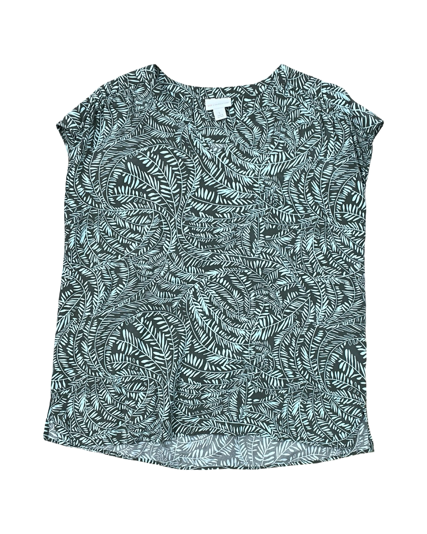 Top Sleeveless By Liz Claiborne In Green, Size:L