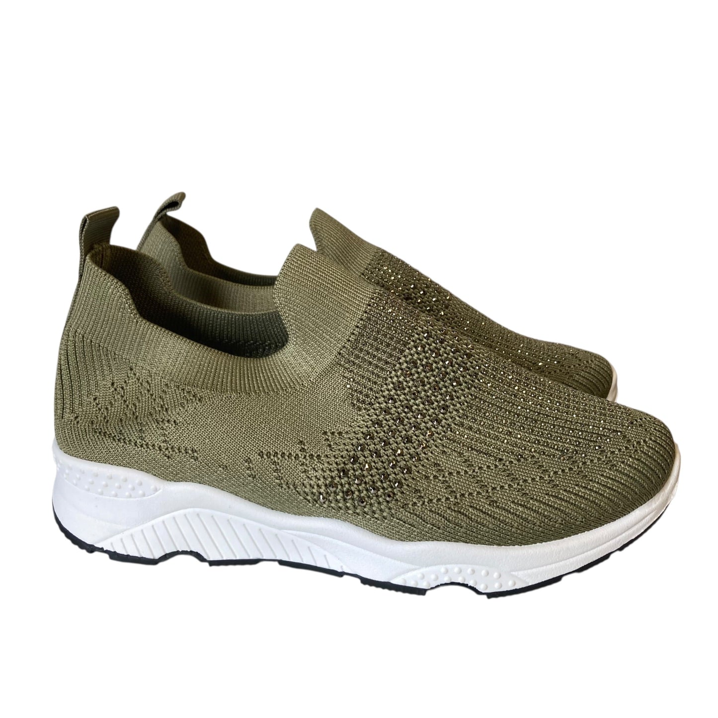 Shoes Sneakers By Morgan Taylor In Green, Size:5.5