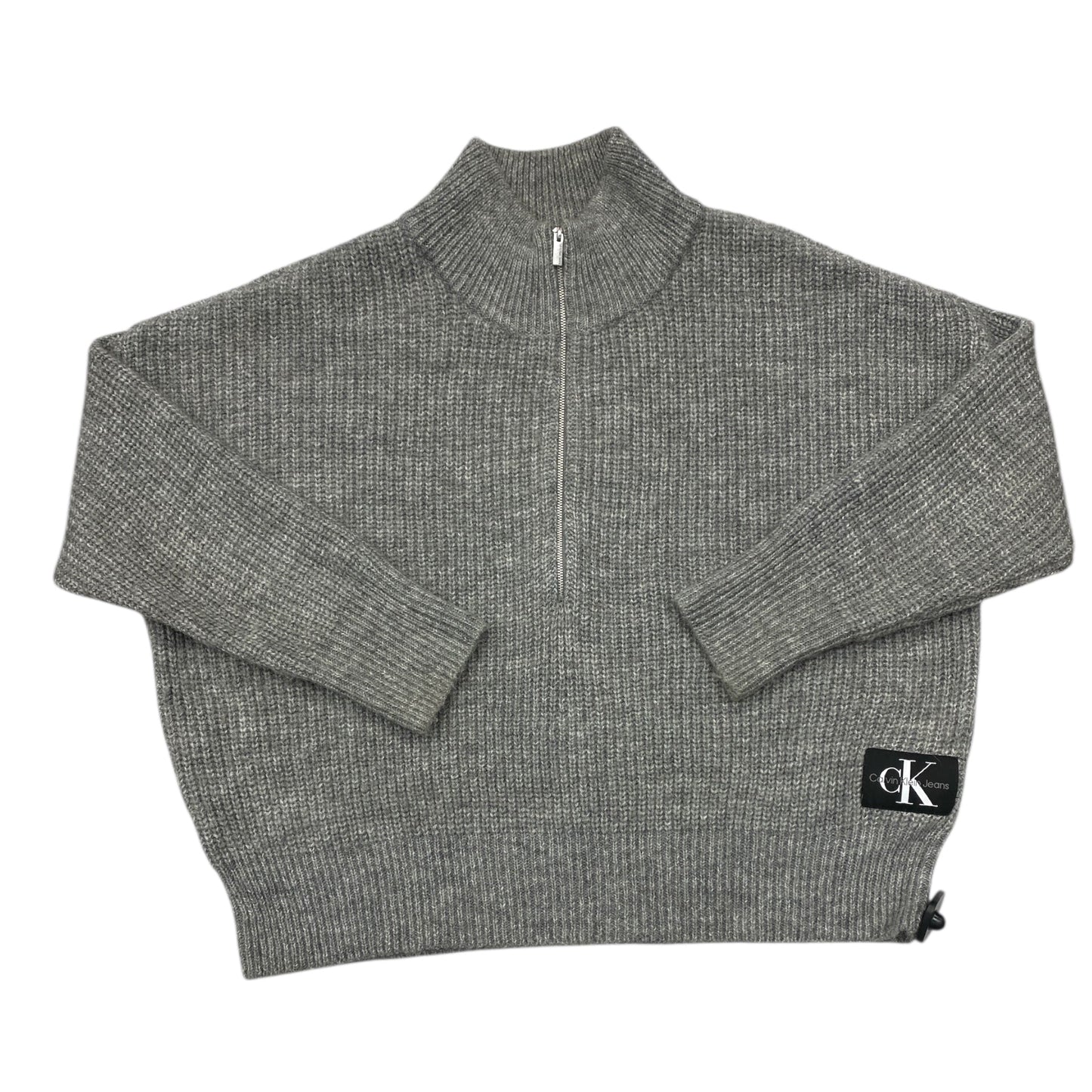 Sweater By Calvin Klein In Grey, Size:Xl