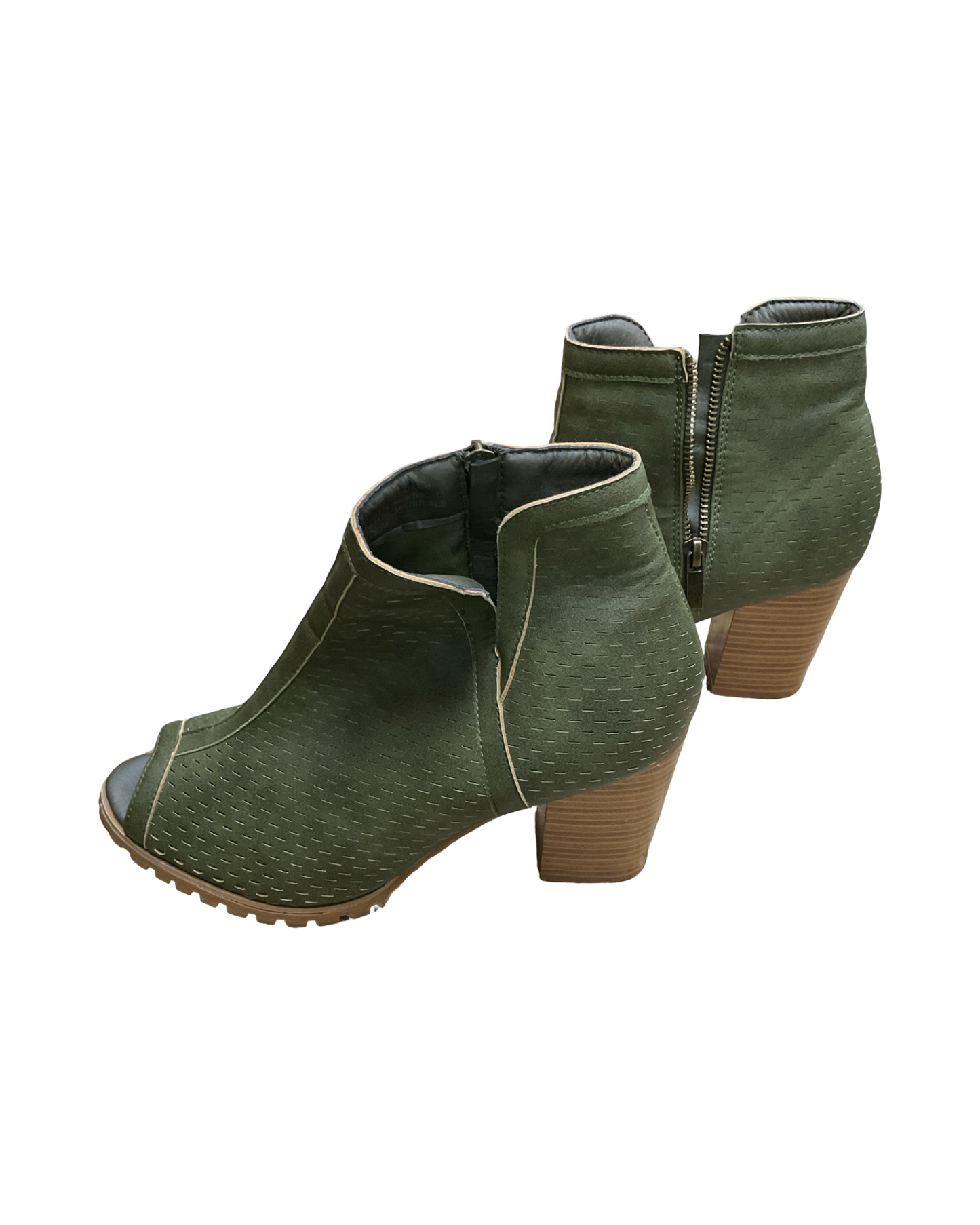 Sandals Heels Block By Seven 7 In Green, Size:11